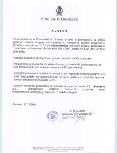 Comune di Ormelle - Avviso